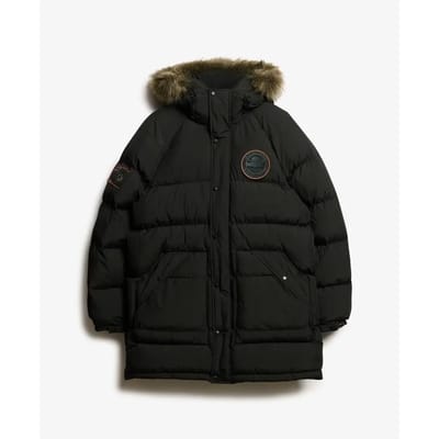 Superdry - Lange gewatteerde Everest parka - Heren - Gewatteerde jassen
