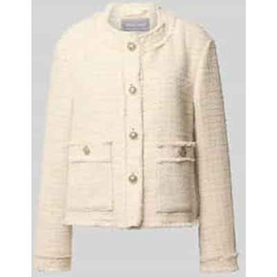 Blazer in bouclélook met knoopsluiting