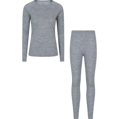 Mountain Warehouse Dames/Dames Merino Wol Base Layer Set (Lichtgrijs)