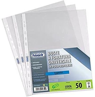 Favorit Punced Pockets Open on Two Sides sheet protector A4 Polypropyleen (PP) 50 stuk(s)