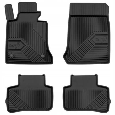 Frogum No.77 Luxe Rubberen Automatten Set - Geschikt voor MERCEDES GLK (X204) 2008-2015 - 4-delig - Perfecte Pasvorm - Geurloos TPE - 4 cm Hoge Rand - Zwart