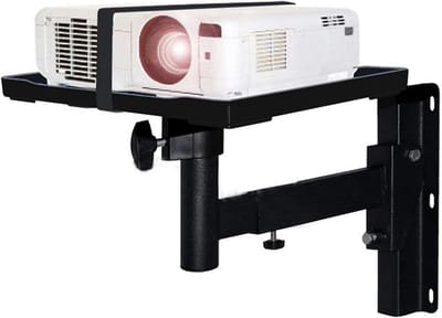 Projector Muurbeugel - Luidsprekerstandaard Beugel - Projector Ophangen - Zwaar Gauge Staal - 15kg Laadvermogen - Zwart