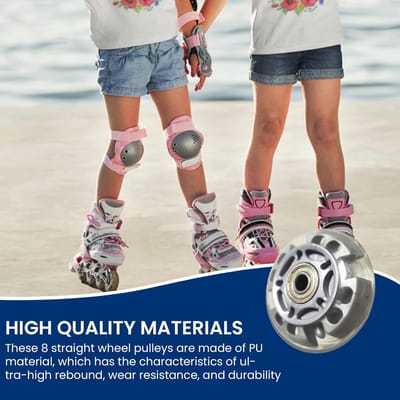 Inline Skate Rollen - Skeeler Wielen - Dagelijks Gebruik - Ultra Stil - 72mm 8 Stuks - Zwart