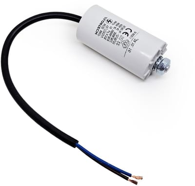 Condensator - Startcondensator Motorcondensator - Motor Starten - Met Kabel - 16µF 450V - Zwart