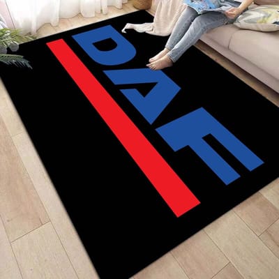 Daf Vrachtwagen Tapijt en Kleed Klassieke Auto logo Tapijt Vloermat Woonkamer Slaapkamer Decoreren Zacht Tapijt Kinderkamer Kleed Wasbare Kleden 50x80cm