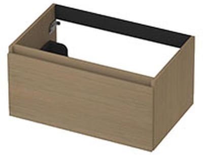 INK - Onderkast 1 Lade Greeploos met Houten Keerlijst - 700x450x350 Mm - Olijf Eiken