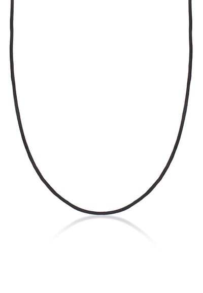 Nenalina - Halsketting - Dames Zijden Band Basic Minimaal Trend Blogger in verguld 925 Sterling Zilver - Dames