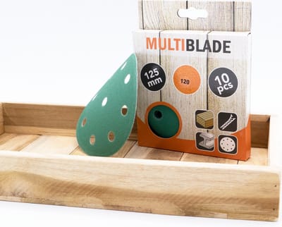 Multiblade MB127 schuurschijf 125mm korrel 60 met 9 stofgaten  (10 vellen)