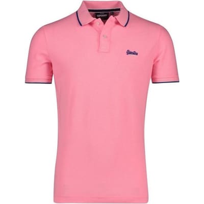 Superdry PoOrange Label Side Pique Heren Poloshirt - Maat S
