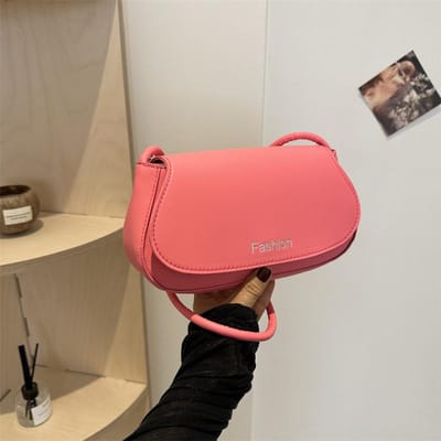 Minimalistische Stijl Modieuze Eénschouder Onderarmtas Nieuwe Modieuze Snoepkleurige Crossbody Tas Handtas voor Dagelijks Gebruik pink