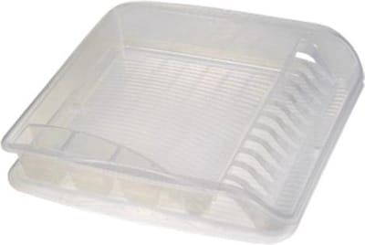 Afdruiprek+plateau 39x39x8 Pierre Transparant Keeeper 10586