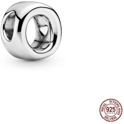 100% echte 925 sterling zilveren hanger met herdenkingsletter AZ-serie kralen originele Panjia bedelarmband sieraden white