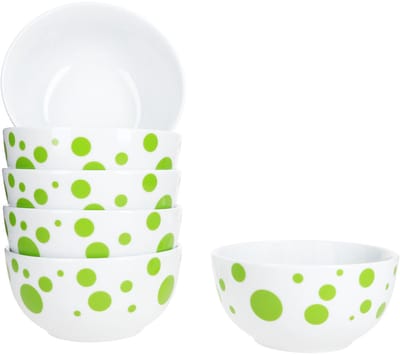 MamboCat Set van 6 PULA GREEN porseleinen graankommen voor 6 personen
