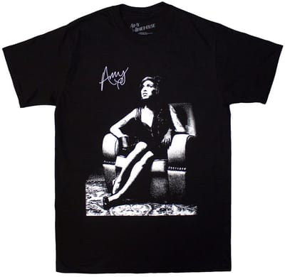Amy Winehouse - Chair Heren T-shirt - S - Zwart