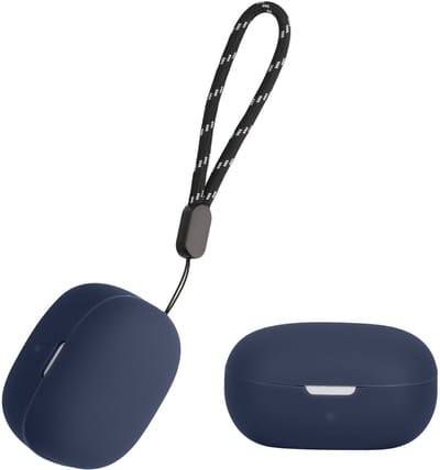 kwmobile Hoes geschikt voor Anker Soundcore P20i - Siliconen cover voor oordopjes in donkerblauw