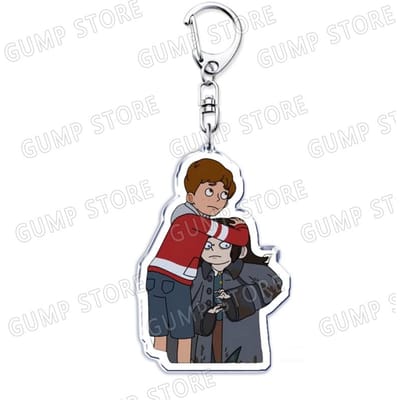 Animatie Horror Sleutelhanger voor Accessoires Bezeten Abaddon Sleutelhanger Sieraden Cecil Hotel Esther Nathan Freeling Fans Vrienden Cadeaus white