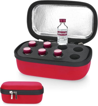 Insulineflessen Organizer voor Koelkast - Opbergdoos voor Standaard 10ml U-100 Flessen met Hoge Dichtheid Schuim Bescherming en Efficiënte Ruimtebesparing