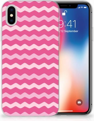 Apple iPhone X | Xs TPU bumper Waves Pink