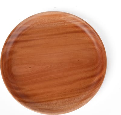 Khaya - houten dinerbord Ø 24 cm - eco-vriendelijk serveerbord - natuurlijk eetbord