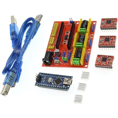 Kit d'accessoires pour imprimante 3D, ensemble de raccords pour graveur CNC V4, Version améliorée, carte de développement 4988 set multicolore