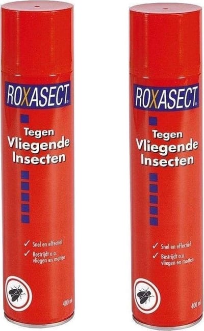 Roxasect Spuitbus tegen Vliegende Insectentegen - Insectenbestrijding - Spray - 2x 400ml voordeelverpakking