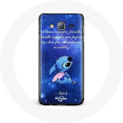 Coque pour Samsung Galaxy j3 2016 Stitch Ohana Citation