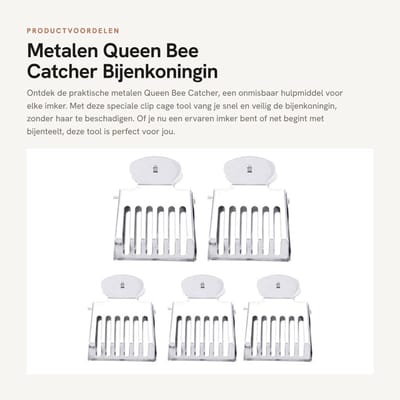 Dailygoods- Bijenkoning Gevangenis Roestvrij Staal - Bijenkoningin Vangen - Imker Gereedschap - Bijenteelt Accessoire - Praktisch Hulpmiddel - Veilig voor Bijen - Bijenkoningin Vanger