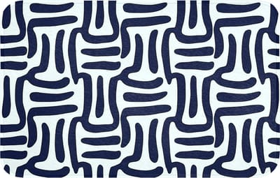 Badmat 80x50 cm - Antislip - Abstract - Modern - Blauw - Badmatten voor badkamer - Badkamermat - Douchemat - Badkamer mat