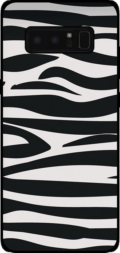 Smartphonica Telefoonhoesje Geschikt voor Samsung Galaxy Note 8 met zebra opdruk - TPU backcover case zebra design - Zwart Wit geschikt voor Samsung Galaxy Note 8