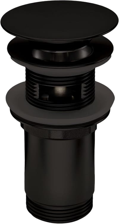 Afvoergarnituur - Click-Clack Ventiel - Wastafel Onderhoud - Extra Grote Diameter - 68 mm - Zwart