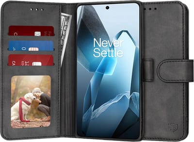 Hoesje geschikt voor OnePlus 13 - Techsuit Diary Book Wallet Case - Zwart
