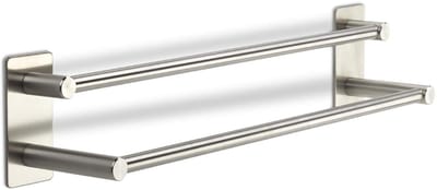 Wandgarderobe Talida zelfklevend van RVS Lengte: 435 mm dubbele