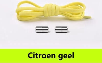 Gele veters met lock