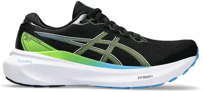 Asics GEL-KAYANO 30 - Zwart/Groen - Hardloopschoen - Maat 39 Unisex