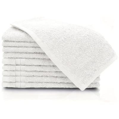 Handdoeken set-10 stuks-30x50cm- Ademend Katoenen Handdoeken- Zacht, Snel Droog & Makkelijk te Wassen- Huidvriendelijk & Pluisvrij-(WIT).