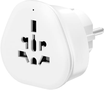Musthavz Wereldstekker naar Europa Adapter – World to EU Reisadapter – Universele Stekkeradapter – Wit