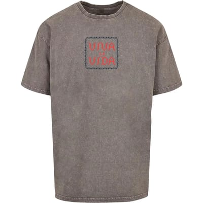 Oversized T-shirt Merchcode Frida Kahlo Pixels viva la vida Acid