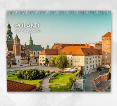 Polen kalender 2026 - maandkalender A4 met feestdagen en notities