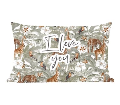 Sierkussens - Kussentjes Woonkamer - 60x40 cm - I love you - BFF - Vriendin - Vriend - Quotes - Spreuken