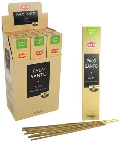 HEM wierookstokjes - Palo Santo - Aura organic - 12 Pakjes van 15 gram