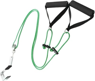 Schouderkatrol Systeem - Fitness Katrol - Thuisfitness Training - Geen Montage Vereist - 2 Meter Lengte - Grijs