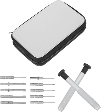 Precisie Schroevendraaierset - Mini Schroevendraaier Set - Brillen Repareren - Compact Lichtgewicht - 8.7 cm - Zilver