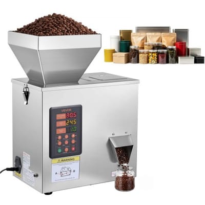 VEVOR Poederdoseermachine, Deeltjesdispenser, Poedervuller, Automatisch 1-99,9 g, Intelligent Wegen & Vullen, Roestvrijstalen Constructie, Hoge Nauwkeurigheid, Ideaal voor Noten, Zaden, Koffiebonen, Granen, Meel