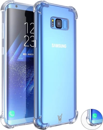 Hoesje geschikt voor Samsung Galaxy S8 Plus - Anti Shock Proof Siliconen Back Cover Case Hoes Transparant