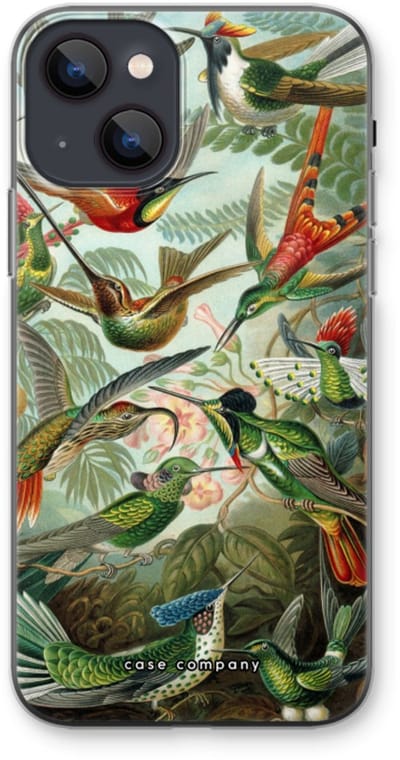 Case Company® - Hoesje geschikt voor iPhone 13 mini hoesje - Haeckel Trochilidae - Soft Cover Telefoonhoesje - Bescherming aan alle Kanten en Schermrand