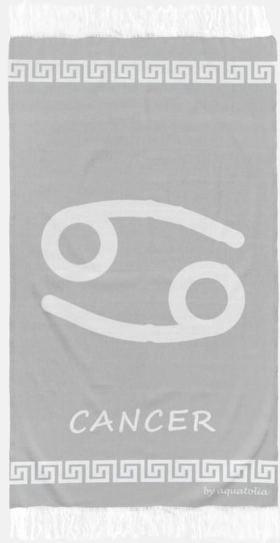 uit Turkije By Aquatolia Hamamdoek Cancer Zodiac - 100% Zacht Katoen - Strandlaken - Handdoek - Grijs - 100cm x 180cm - Originele hamamdoek uit Turkije