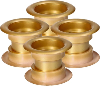 Luchtroosters Set - Ventilatieroosters - Luchtcirculatie Badkamer - Geprofileerde Vorm - 4 Stuks - Goud Satijn