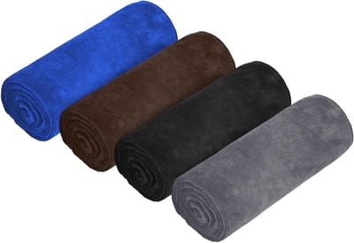 Set van 4 Microvezel Sporthanddoeken - Zachte, Sneldrogende en Absorberende Handdoeken voor Yoga, Kamperen en Fitness, 75cm x 35cm