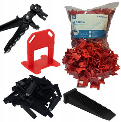 Set Tegel Levelling Systeem: 500 Clips, 100 Wiggen, Tang
