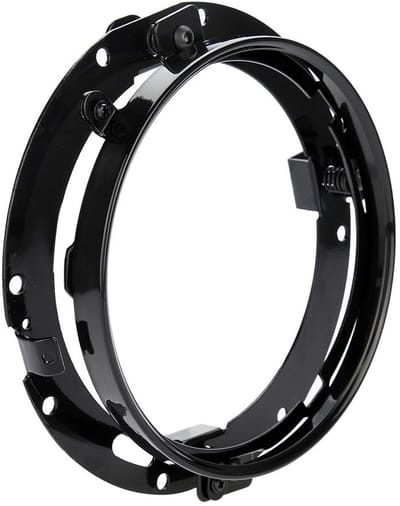 Dailygoods- Koplamphouder 7 Inch - Zwarte Aluminiumlegering - Ronde Montagebeugel - Goed Fixatie-effect - Geschikt voor FLD/Touring Modellen - Lichtgewicht en Duurzaam - Koplampbeugel